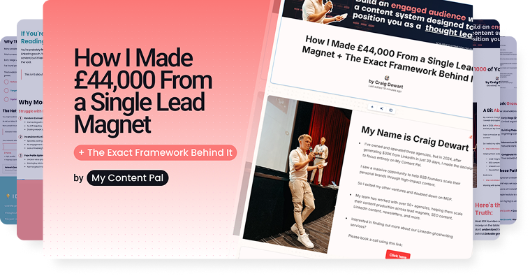 How I Made £44,000 From a Single Lead Magnet